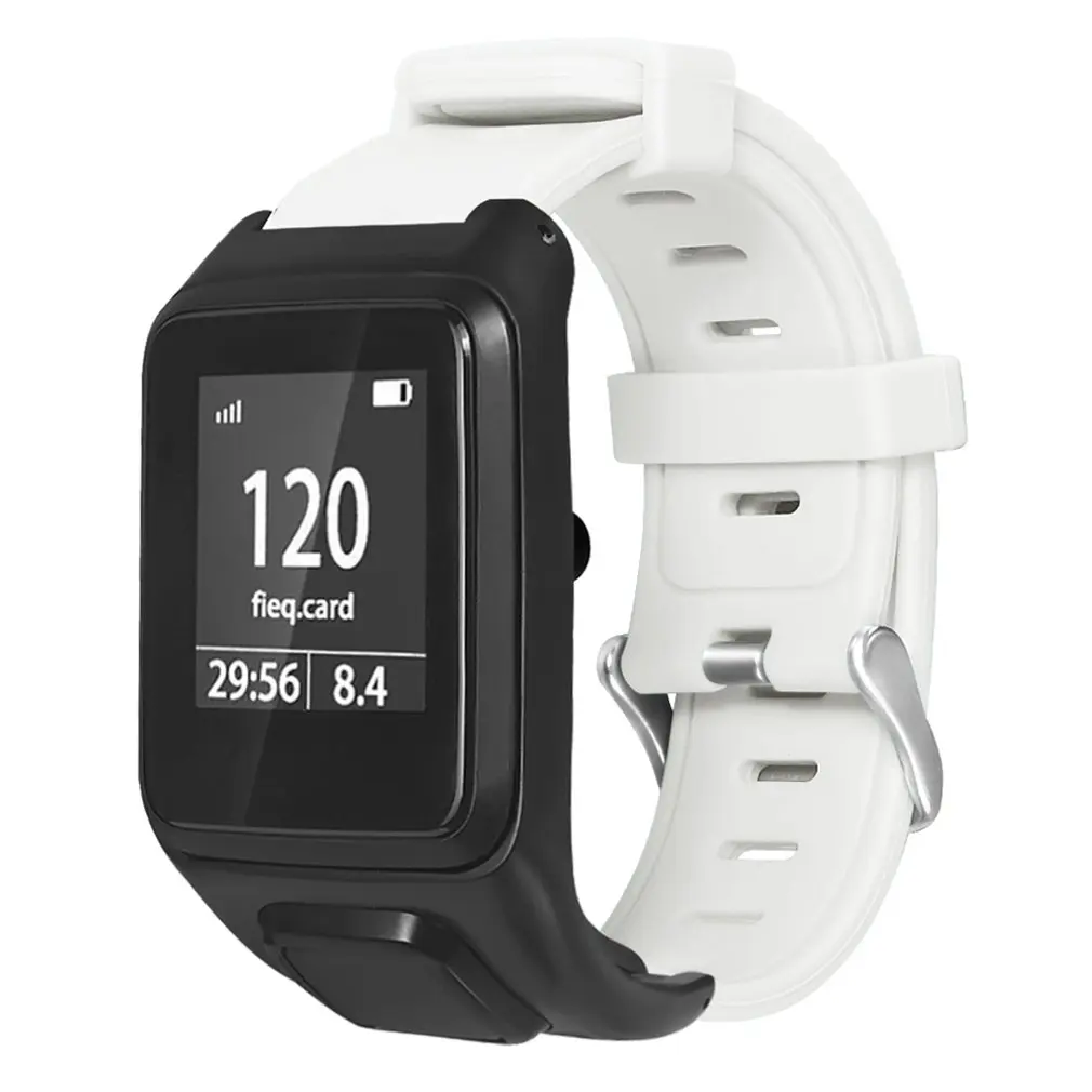 

For Tomtom Runner3 For Tomtom Adventurer Flat Head Monochrome Silicone Strap Professional Sleek Minimalist Design