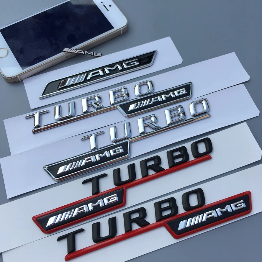 Подходит для Mercedes turboamg Fender standard Turbo4MATIC боковая этикетка Mercedes английская надпись стандарт