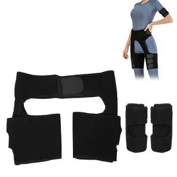 

3-In-1 Women Slimming Belt Fat Burning Abdomen Hips Leg Trainer Workout Belt with 2pcs Arm Sleeve Body Shaper Weight Loss