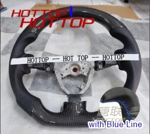 Рулевое колесо из углеродного волокна для Toyota Land Cruiser/FJ Cruiser 2007- автомобильный Стайлинг - Цвет: Black Blue Line 1pc