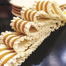 10 ярдов ширина 5 см женские гофрированные ребра с деревянными ушками аксессуары для одежды ручной работы тканевые материалы Дворцовая винтажная эластичная лента