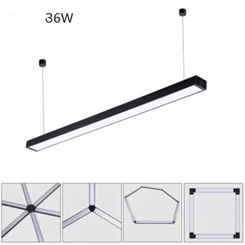 

LED office chandelier led strip bar chandelier office lights splicing gym lamps chandelier bar square pass lights