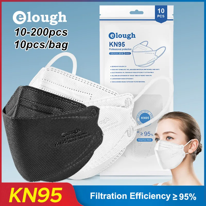 Mascherine Ffp2 Mascarillas Fpp2 Negras Kn95 Fish Mask Respiratory