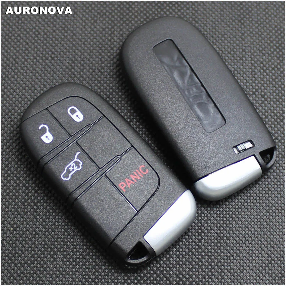Auronnova новая Замена смарт-ключа оболочки для Jeep Grand Cherokee Dodge зарядное устройство Chrysler 300 3+ 1 кнопка дистанционный ключ-брелок от машины чехол