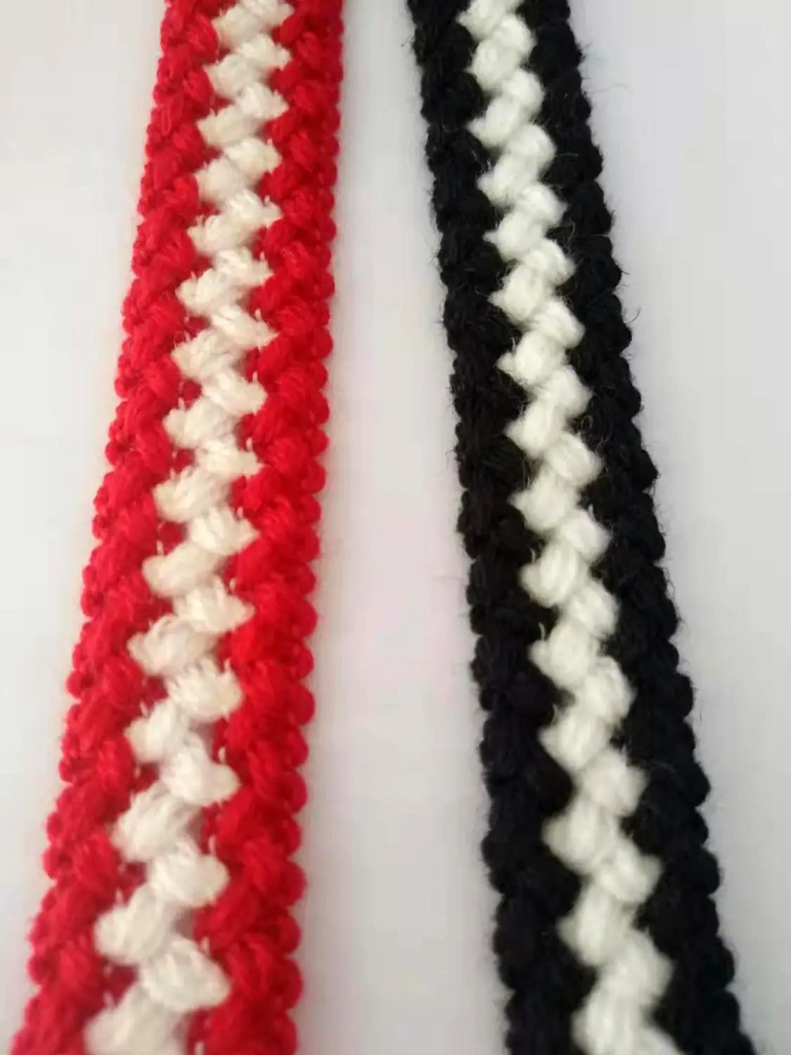 2cm width Braid Webbing cotton thread Woollen Red White Braid ribbon for Sweater 1yard