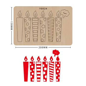 

Diy Cutting Dies Template Birthday Candles Scrapbook Suitable For Common Die Cutting Machines On The Market
