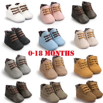 

Newborn Baby Boy Girl Anti-slip Soft Sole Crib Shoes Sneakers Prewalkers 0-12M