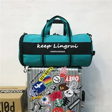 Новая одежда для маленькой девочки 2 шт./компл. Мужская Дорожная сумка контраст Цвет большой+ маленький из двух предметов/Костюм Леди человек мешки праздника для Фитнес большой Ёмкость