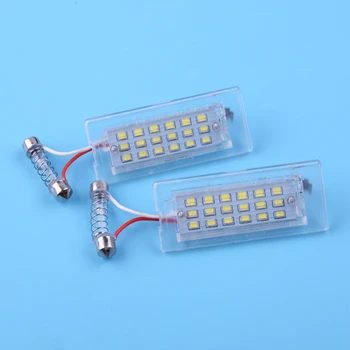 

CITALL 1 Pair Clear LED License Plate Number Light Lamp Fit For BMW X5 E53 X3 E83 2003 2004 2005 2006