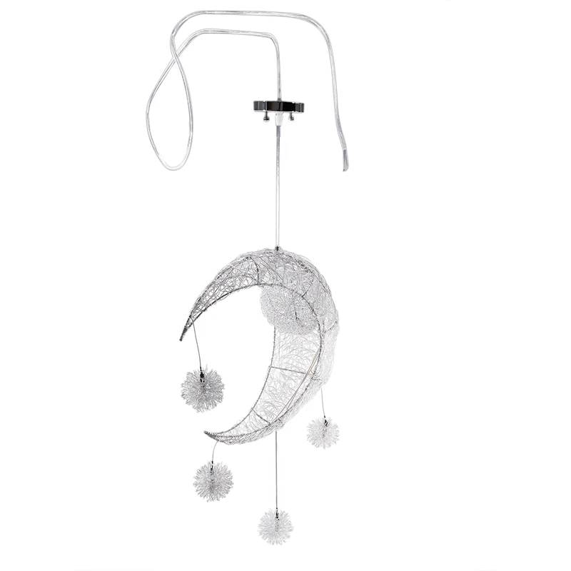

ELEG-Modern minimalistic aluminum star moon chandelier Creative Aluminum child's bedroom Suspension Light Moon Star Chandelier L