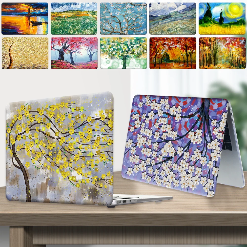 Funda de ordenador portátil con pintura para Apple Macbook Air, 13 , A1932, Touch ID/Pro, 15, A1707, A1990/Pro, 16 , A2141, antihuellas dactilares