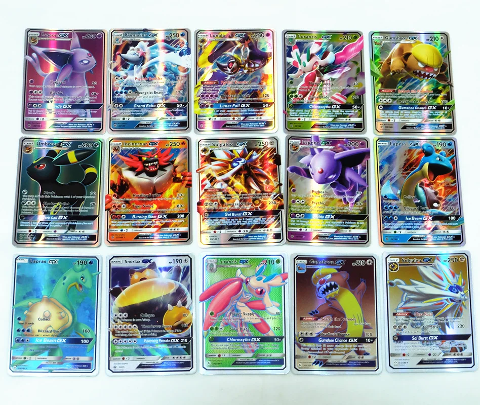 200 Pcs GX MEGA Shining Cards Game Battle Carte Trading Cards Game Children Toy