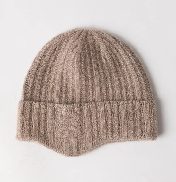 2 Naizaiga cashmere Striped knit design without dyed cashmere fashion warm knit earmuffs hat,SN270 - Цвет: 2