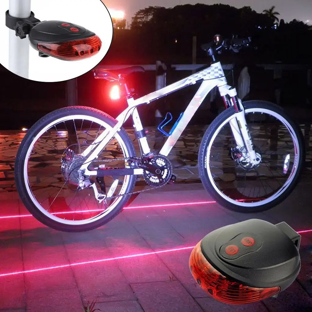 Ultra Bright Bike Tail Light Bicycle High Intensity 5 LEDs Warning Accessories for Mountain | Спорт и развлечения