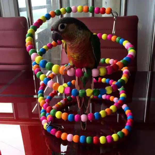Игрушка попугай подпрыгивающая клетка спиральная лестница игрушки попугаи игрушки