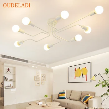 

Art Spider Ceiling Lamp Retro Edison Bulb Vintage Loft wood ceiling lights Modern LED Home Living Room Decor Fixtures