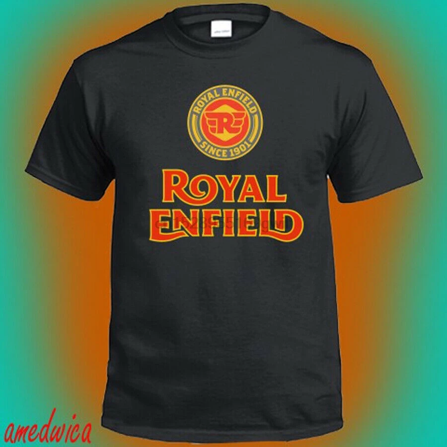 

Royal Enfield Motorcycle Logo Mens Black T-Shirt(1)
