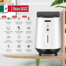 Máquina 1-7l do gerador do concentrador do oxigênio de ac110v/220v/min 48 horas portátil nenhum purificador de ar da bateria com punho agregado familiar