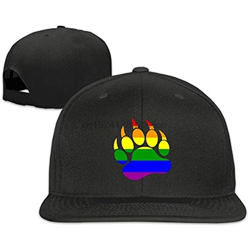 Бейсболка с радужной лапой, унисекс, регулируемая плоская кепка с козырьком для папы