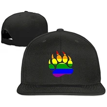 Бейсболка с радужной лапой, унисекс, регулируемая плоская кепка с козырьком для папы