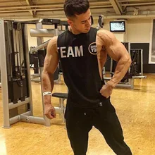 Спортивные Повседневные майки из чистого хлопка для бега, дышащая Свободная блуза без рукавов с круглым вырезом