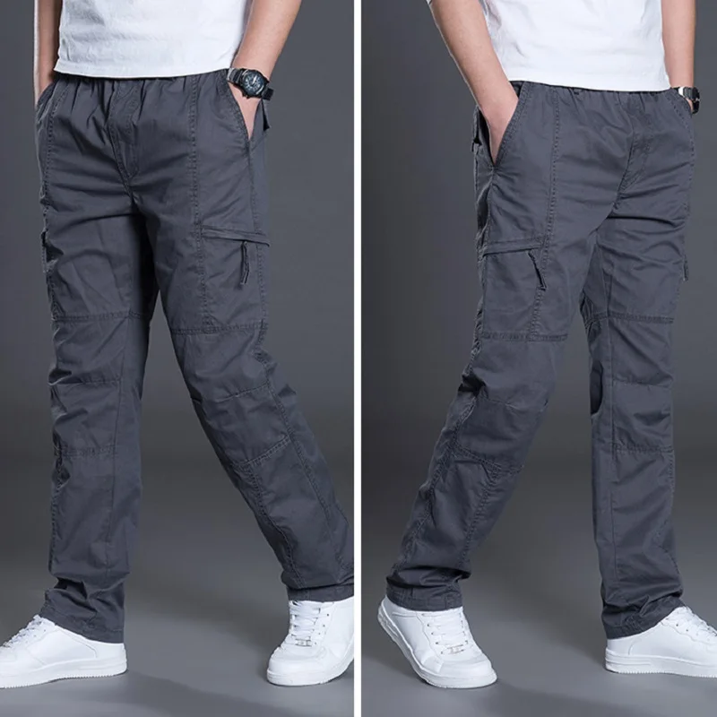 Summer Autumn Fashion Men Pants Casual Cotton Long Pants Straight Joggers Homme Plus Size 5xl 6xl Flat Trousers for Men Clothing Summer Autumn Fashion Men Pants Casual Cotton Long Pants Straight Joggers Homme Plus Size 5xl 6xl Flat Trousers for Men Clothing
