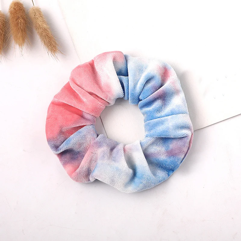 flower hair clips Soft Velvet Hair Scrunchies Elastic Hair Rope Ties Solid Color Ponytail Holder Women Headwear Red White Pink Hair Accessories silver hair clips