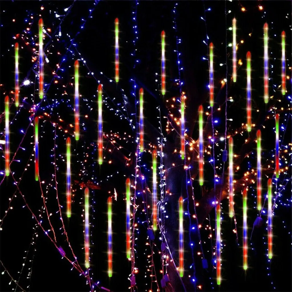 Год 30 см Открытый Метеоритный Дождь 8 трубок светодиодный гирлянды водонепроницаемый для елки Рождество Свадебная вечеринка украшения