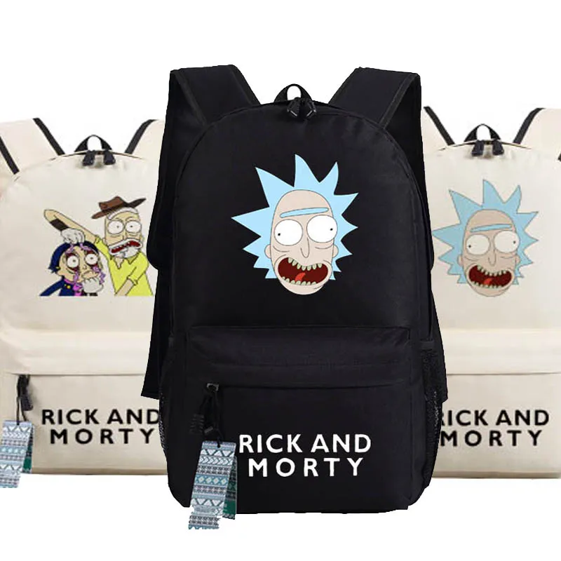 Рик и Морти аниме рюкзаки для косплея унисекс Холст студенческая книга сумки на плечо Рождественский подарок