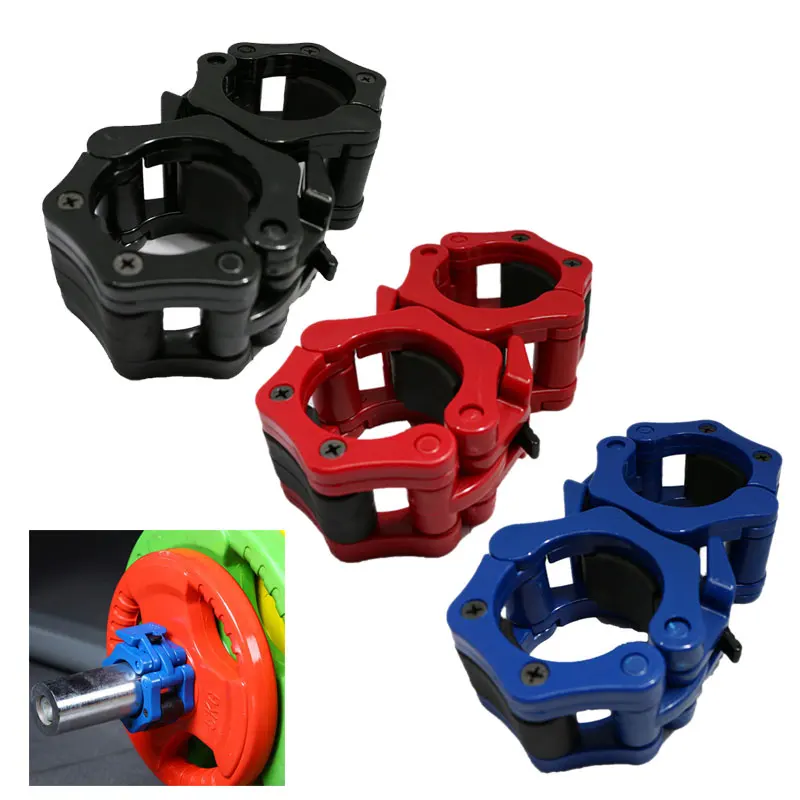 1 Pair Olympic Barbell Dumbell Clip Spinlock Collars Clamp Weight Bar Locks ABS