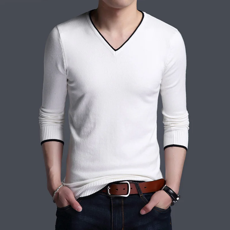 AIRGRACIAS Sweater Men Brand Clothing 2019 Autumn Winter New Slim Fit Warm Sweaters O-Neck Solid Color Pullovers For Men AIRGRACIAS Sweater Men Brand Clothing 2019 Autumn Winter New Slim Fit Warm Sweaters O-Neck Solid Color Pullovers For Men