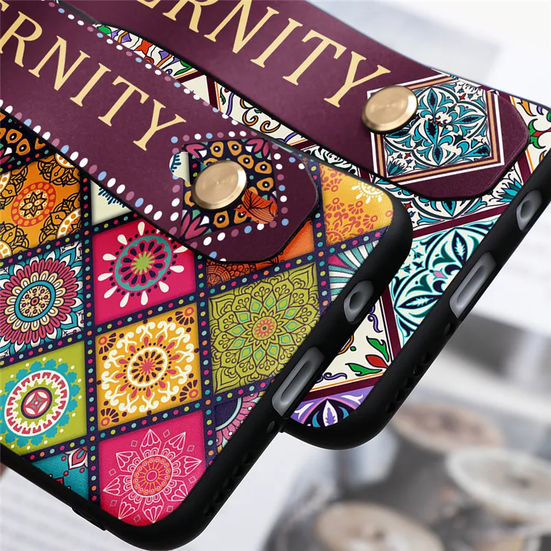 Wrist Strap Phone Holder TPU Case For Huawei P20 Lite P30 Pro P8 P9 P10 Mate 10 20 30 Lite Pro 2017 Nova 3 3i P Smart 2019 Cover