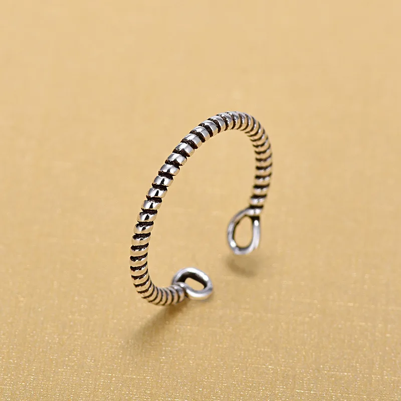 Новое поступление 925 пробы серебряные полые кольца с листьями для женщин кольцо Модные ювелирные изделия из стерлингового серебра - Цвет основного камня: 2018416