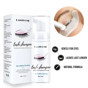 

Eyelash Extension Cleanser With Cleaning Brush Fast Safe Mild No Stimulation Eyelashes Cleaning Mousse Foam Makeup Remover Set