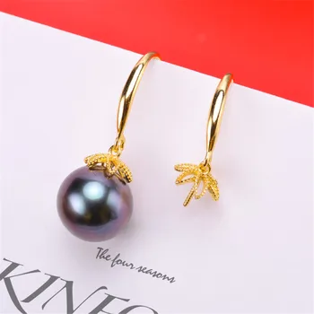 

Real Solid 925 Sterling Silver Pearl Stud Earrings Accessories Findings DIY Jewelry Ear Hook Blank Empty Support
