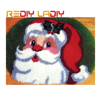 

Latch Hook Rug Kits Crocheting Carpet Rug Santa Clause Acrylic Yarn Pre-Printed Canvas Cushion Mat Crochet Tapestry Sofa Decor
