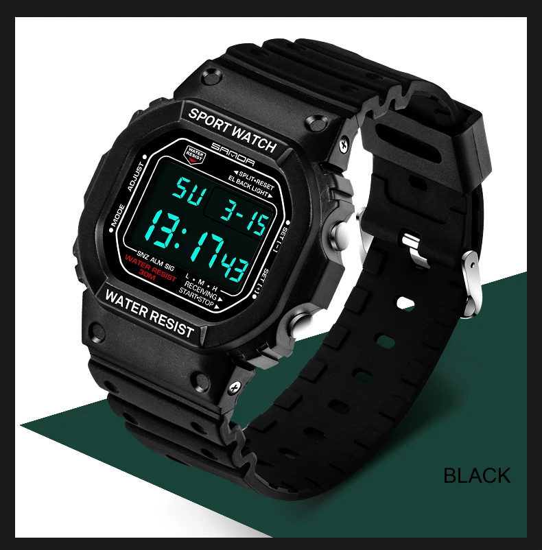 SANDA Sports Watch Men And Women Couple Waterproof Military Watch Vibration Fashion Analog Quartz Electronic Watch touch led watch