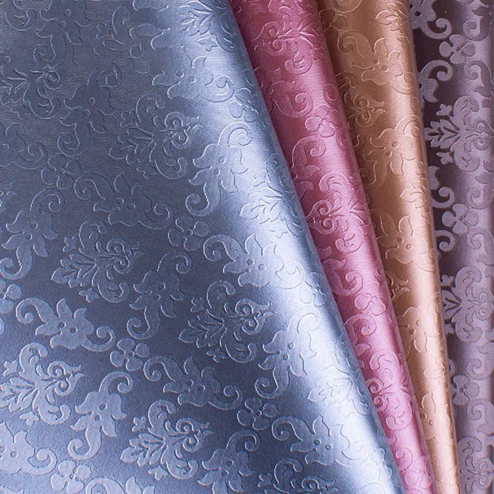 

Lychee Life DIY Damascus Flower Pattern PU Synthetic Leather Fabric Colorful 50cmx137cm Faux Leather Sewing Material