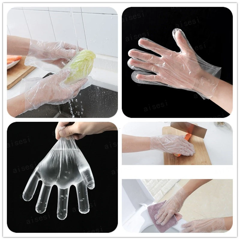 Одноразовые перчатки для уборки по дому, гигиенические перчатки для барбекю, экологически чистые перчатки для еды, перчатки для фруктов и овощей