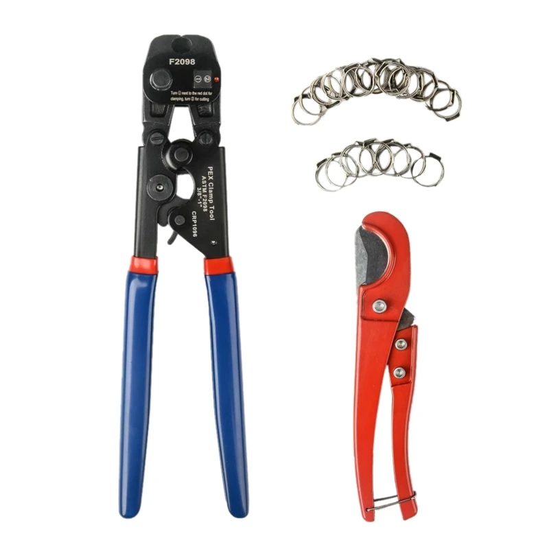 

PEX Crimper Cinch Tool with Removing Function for 3/8 Inch- 1 Inch Clamps