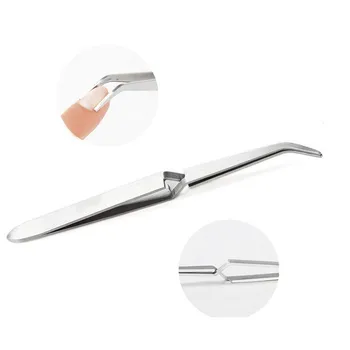 

HOT Rhinestones Picking Nipper Clipper Nail Art Curved Tweezer Stainless Steel Tool Nail File for Women Girls Beauty Tools J0026