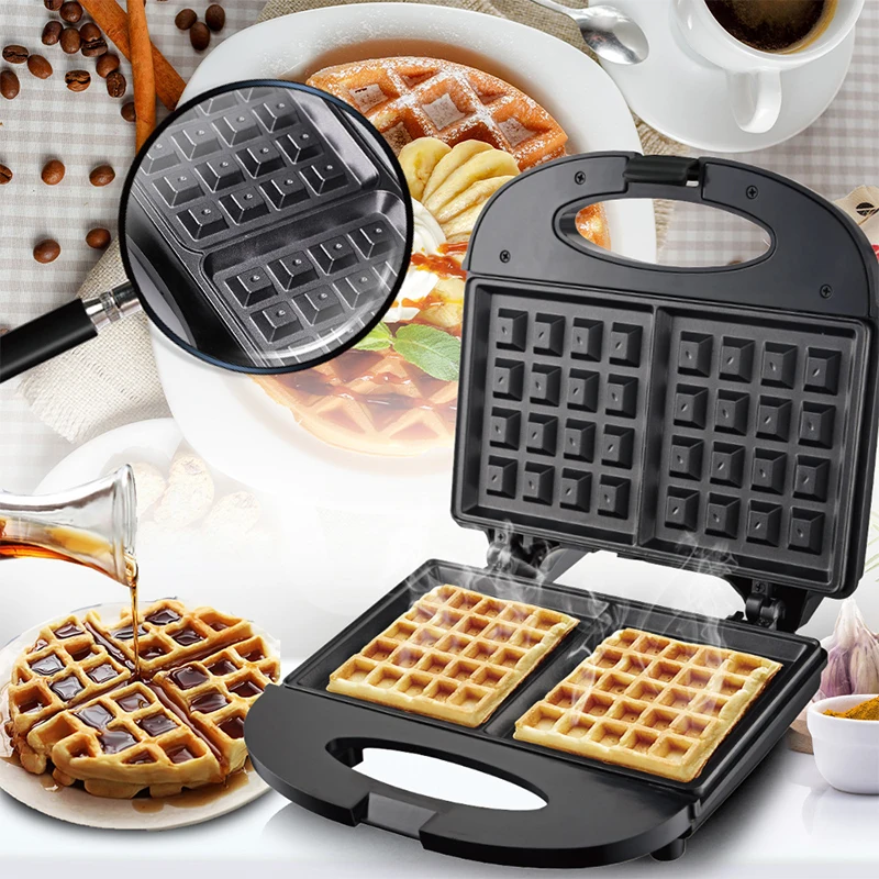 

Electric Waffle Maker Cooking Kitchen Appliances Bubble Egg Cake Oven Breakfast Machine Waffles Pot Iron Non-stick Baking Pan
