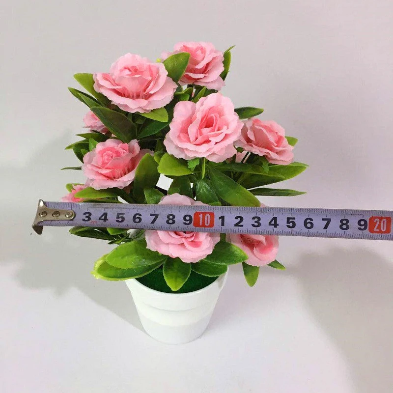 Artificial Fake Rose Flower Potted Plant Bonsai Party Garden Home Decor Craft