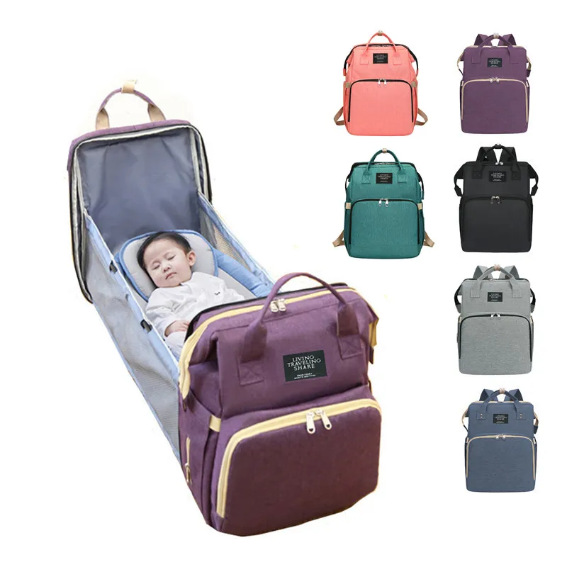 Portable pliable berceau maman Dipaer sac multifonctionnel grande capacité mère et bébé épaule sac à dos maman Bebe lit pliable | AliExpress