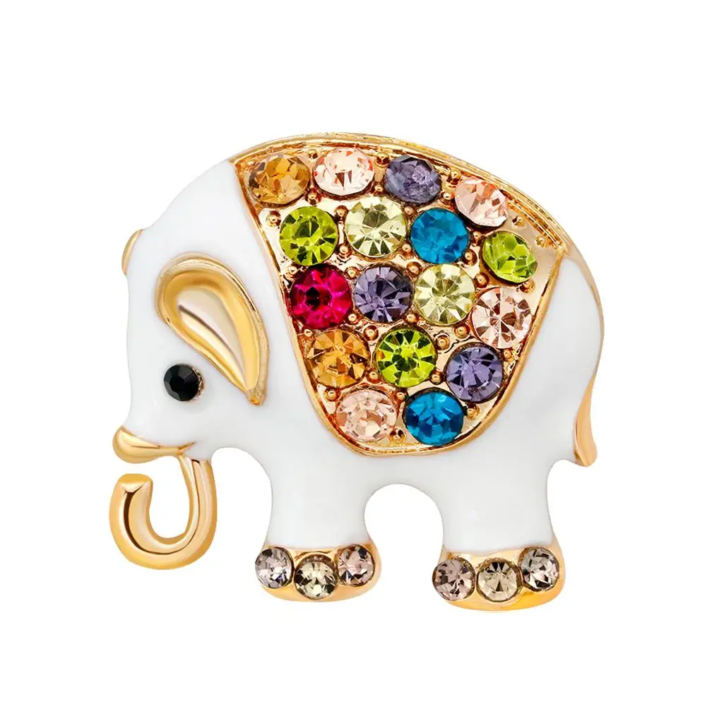 

Cute Baby Elephant Colorful Rhinestone Brooch Pin Women Hat Scarf Jewelry Gift Pin Brooches For Women Kids Scarf Clothes Jewelry