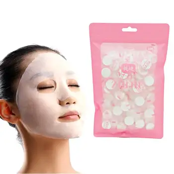 

100Pcs DIY Compressed Face Mask Paper Disposable Facial Masks Papers Natural Skin Care Wrapped Masks Compressed Facial Mask