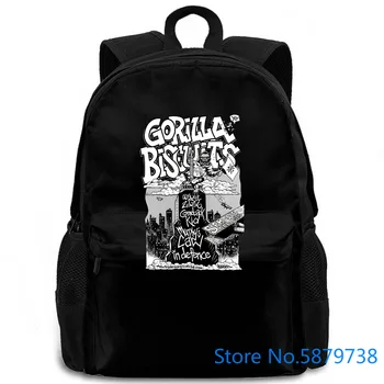 

GORILLA BISCUITS New York-based hardcore punk band CIV New women men backpack laptop travel school adult student