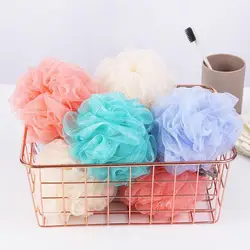Soft Mesh Bath Sponge Balls Nylon Cleaning Brush Shower Puff Body Cleaner Exfoliating Scrubbers Bath Ball Bathroom Supplies