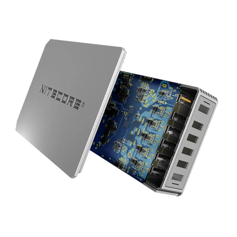 NITECORE UA66Q 6-Порты и разъёмы QC Зарядное устройство USB адаптер 68 Вт высокой мощности Скорость зарядкой зарядное устройство QC 3,0/QC 2,0 Выход Aavaiable большого Ёмкость устройств