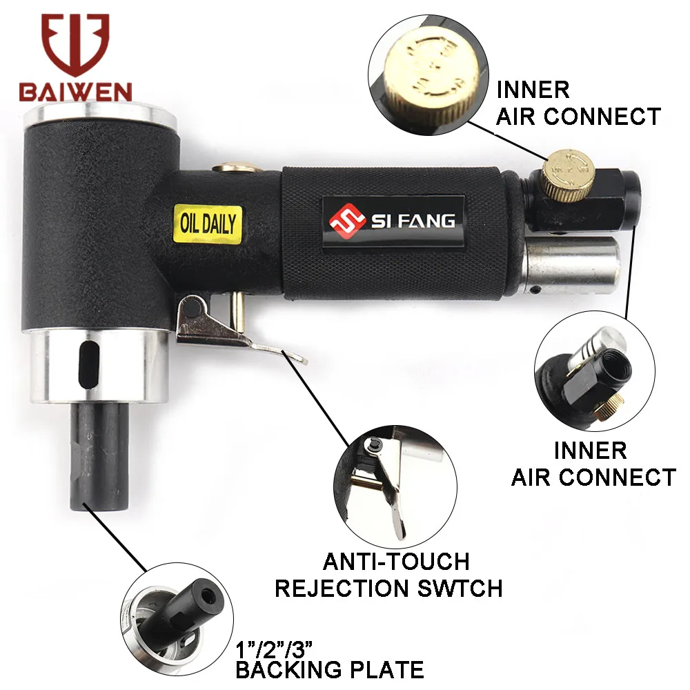 2/3 Zoll langer gerader Kern Mini Luftschleifer Auto Polierer Schleifmaschine mit 1/2/3 Zoll Scheiben Auto Polierkits – Detail 6